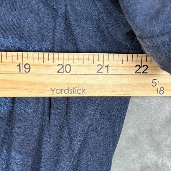 Guess Mens Navy Blue Striped V-Neck Graphic T-Shirt XL Eagle Logo X34I26K0060 - Picture 4 of 6